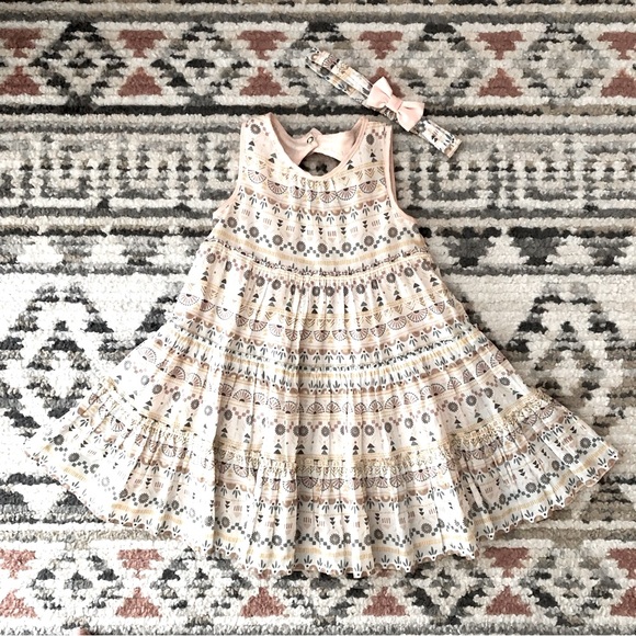 🐣Sweet Rachel Zoe Dress with Matching Headband-3T - Picture 1 of 4